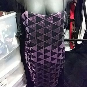 Pink and black sequins mini dress